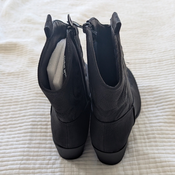 Black Western/Cowgirl Cowboy Ankle Boots - Picture 4 of 6